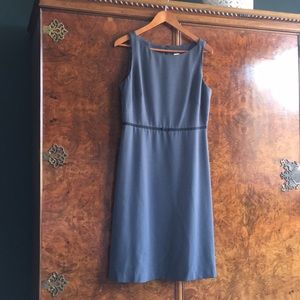 J Crew sheath steel grey 100% wool size 12.